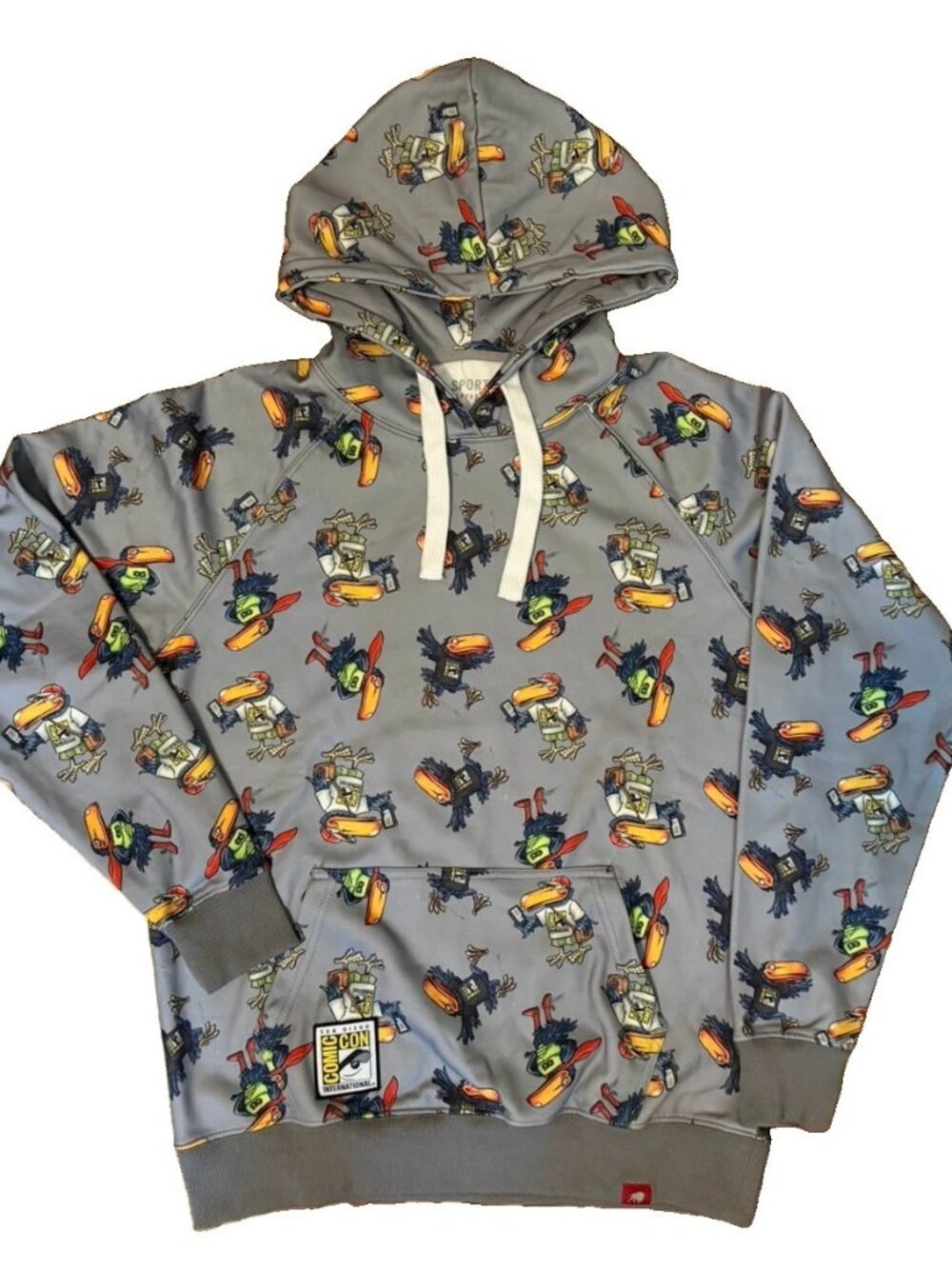 NEW San Diego Comic Con Toucan Logo Print Allover Unisex Hoodie - Large